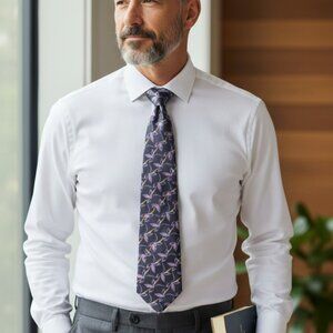 Men's Ties Silk Ties Designer Paul Smith Multi Color Print 100% Silk Tie